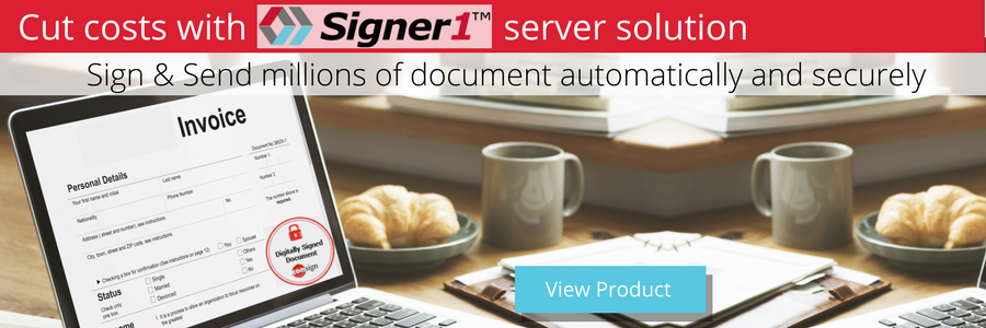 digital signature to sign and send automatically millions of document (digital invoices, reports, etc.)